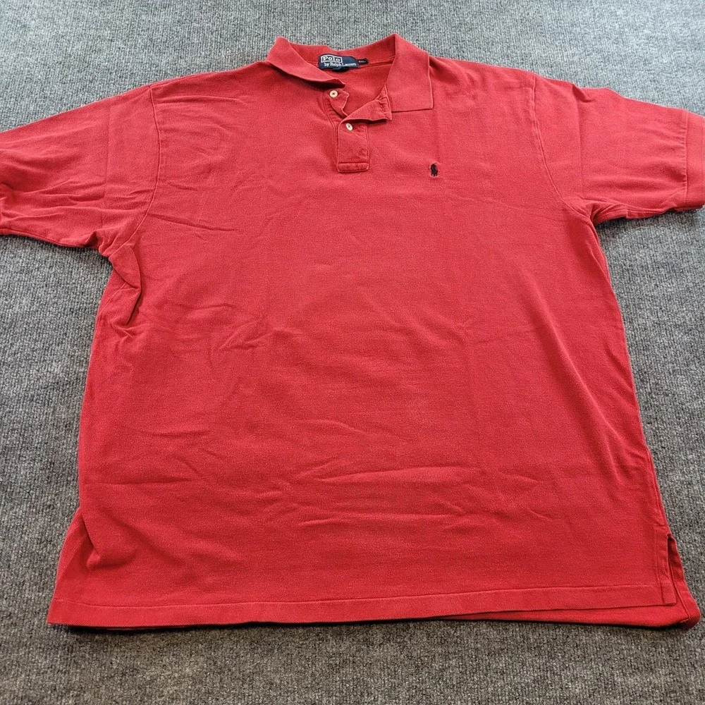 Lot of 2 Polo Ralph Lauren Y2K Solid Polo Shirts XXL‎